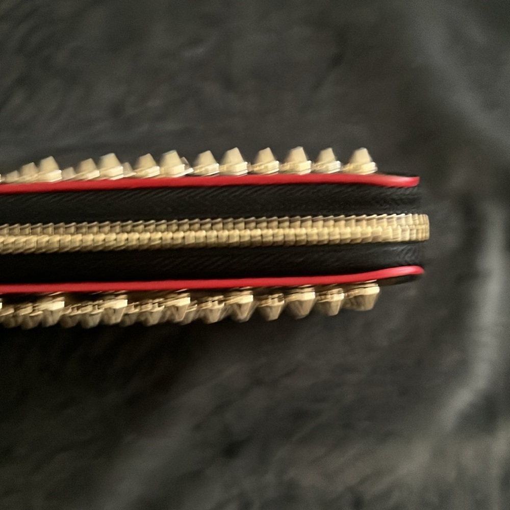 EXCELLENT CONDITION CHRISTIAN LOUBOUTIN SPIKED LEPORD WALLET (RARE)💗💗💗 - Picture 7 of 13